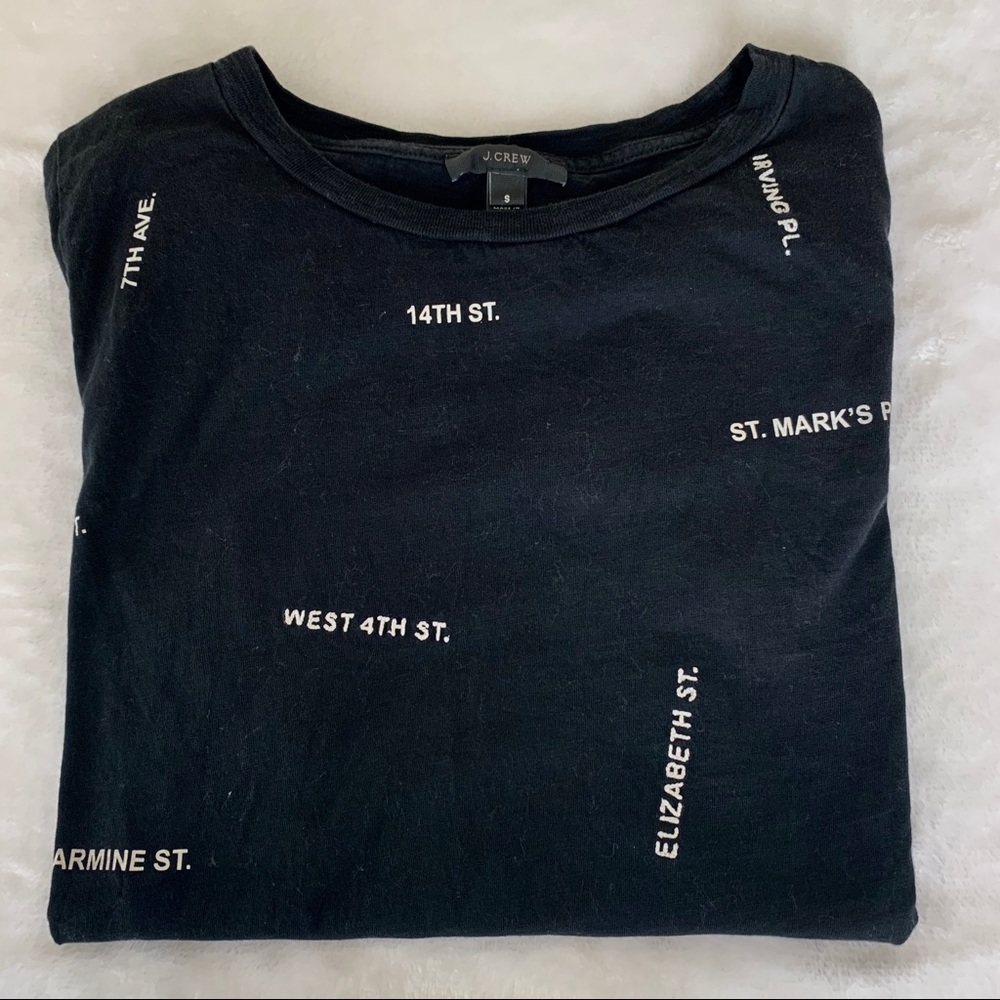 J Crew T-Shirt, Black & White, short sleeve small
